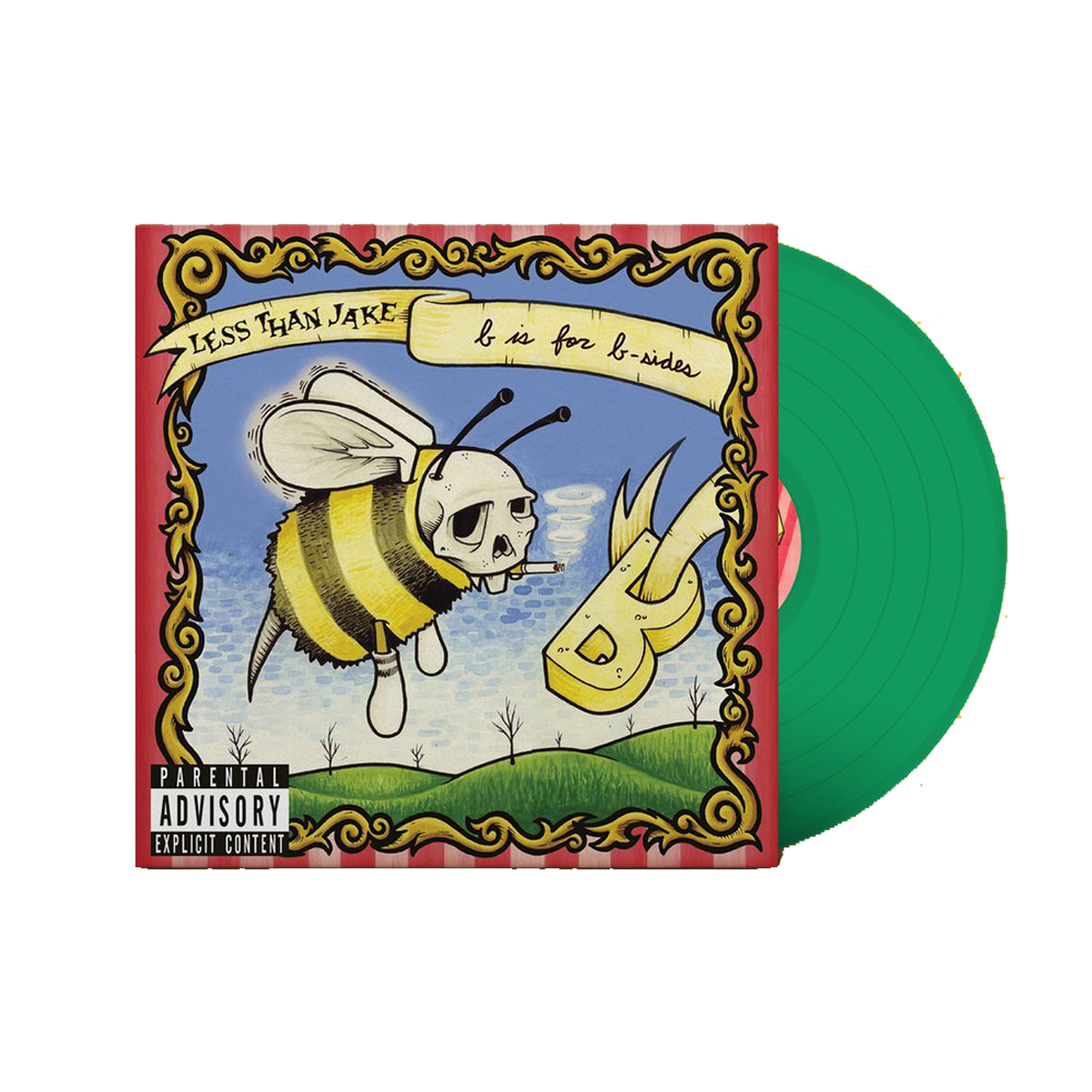 Less Than Jake B IS FOR B SIDES LP Transparent Grass Green